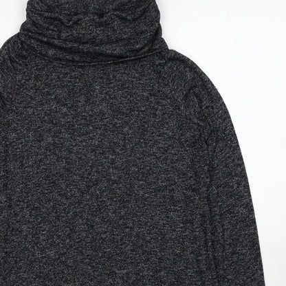 New Look Womens Grey Roll Neck Viscose Pullover Jumper Size 8