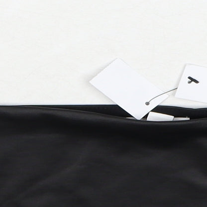 Topshop Womens Black Polyethylene Cropped Tank Size XS Square Neck - Size XS-S