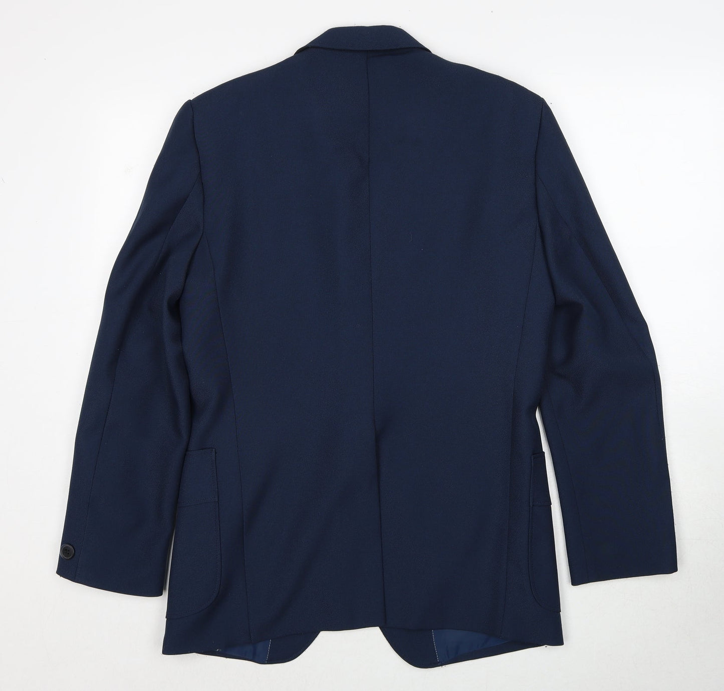 Cavalier Mens Blue Polyester Jacket Suit Jacket Size 38 Regular