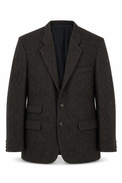 Made in England Mens Brown Polyester Jacket Blazer Size 42 Regular