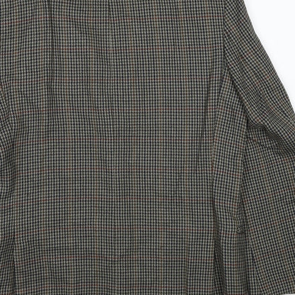 Suithouse Mens Grey Geometric Wool Jacket Blazer Size 40 Regular