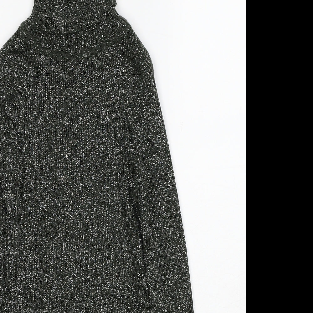 Arrow Womens Green Roll Neck Polyester Pullover Jumper Size S