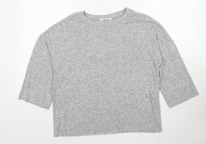 Womens UK Size S Zara Grey Pullover Jumper