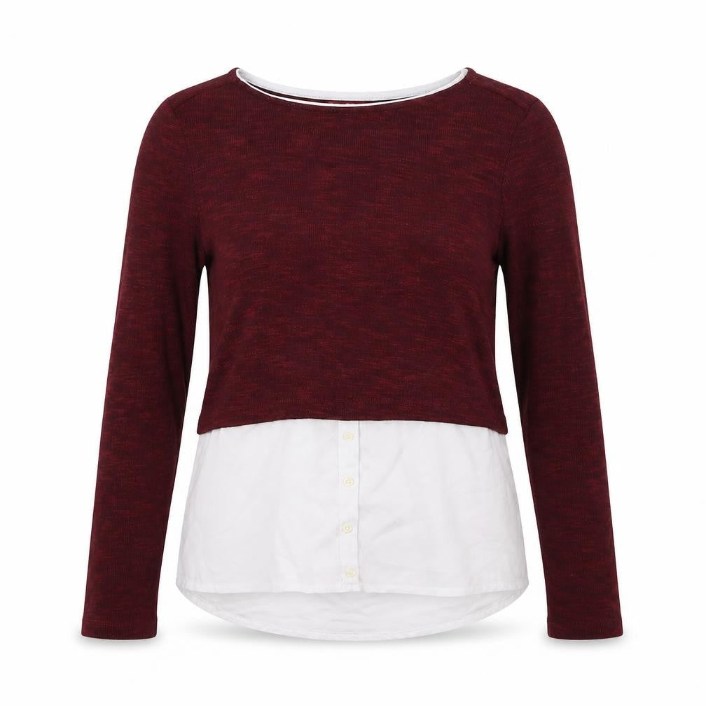 Womens UK Size S Bershka Red Pullover Jumper