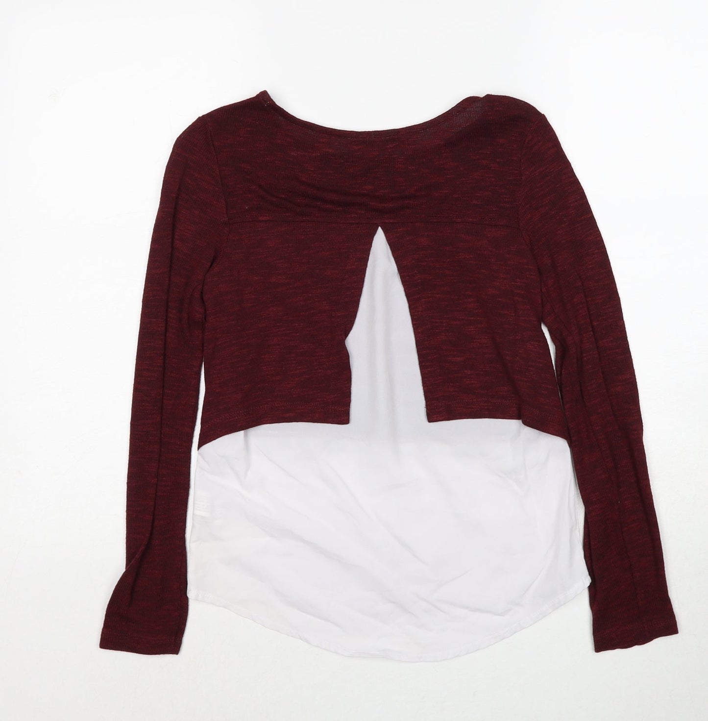 Womens UK Size S Bershka Red Pullover Jumper
