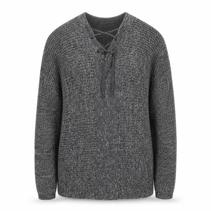 Kismet Womens Grey V-Neck Acrylic Pullover Jumper Size L