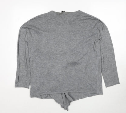Womens UK Size M H&M Grey Cardigan Jumper
