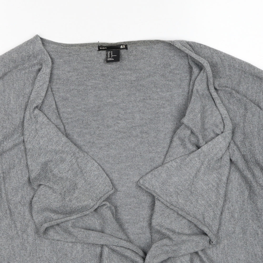 Womens UK Size M H&M Grey Cardigan Jumper