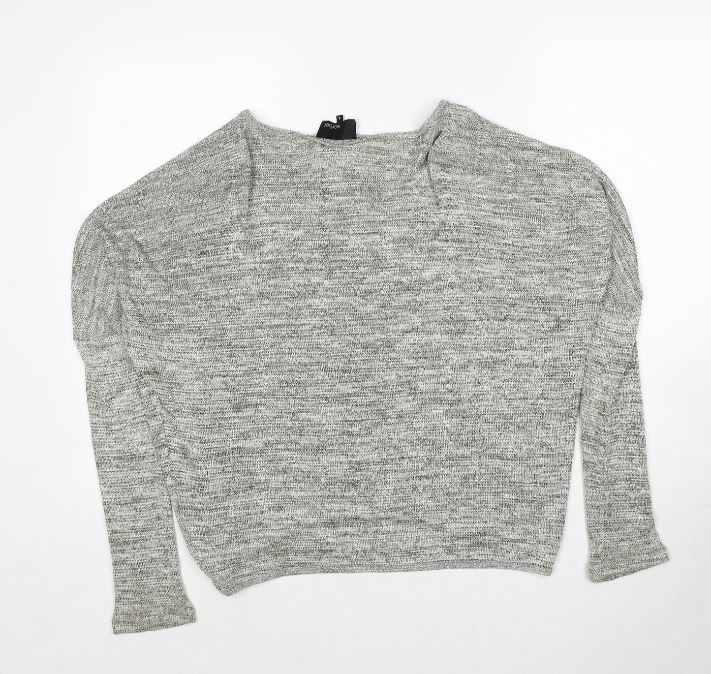 Sorbet Womens Grey Roll Neck Viscose Pullover Jumper Size S - N.Y.C