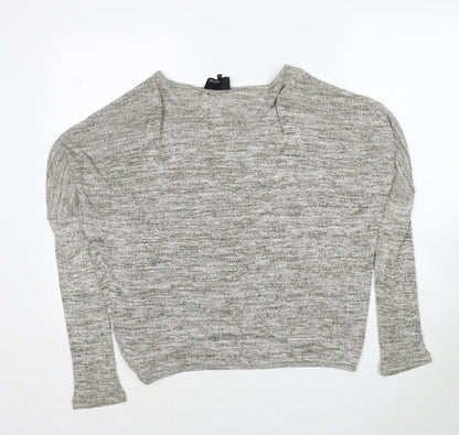 Sorbet Womens Grey Roll Neck Viscose Pullover Jumper Size S - N.Y.C