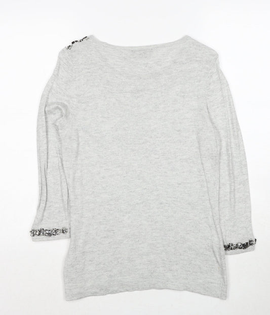 Womens UK Size S Wallis Grey Pullover Jumper