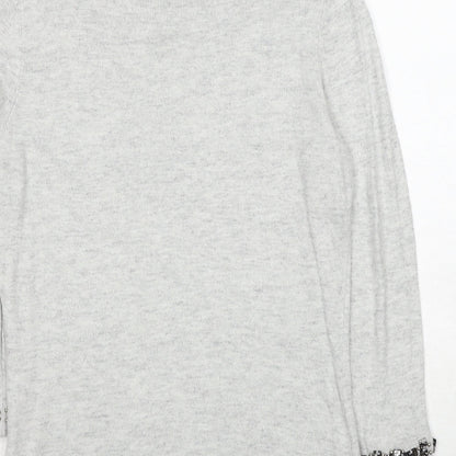 Womens UK Size S Wallis Grey Pullover Jumper