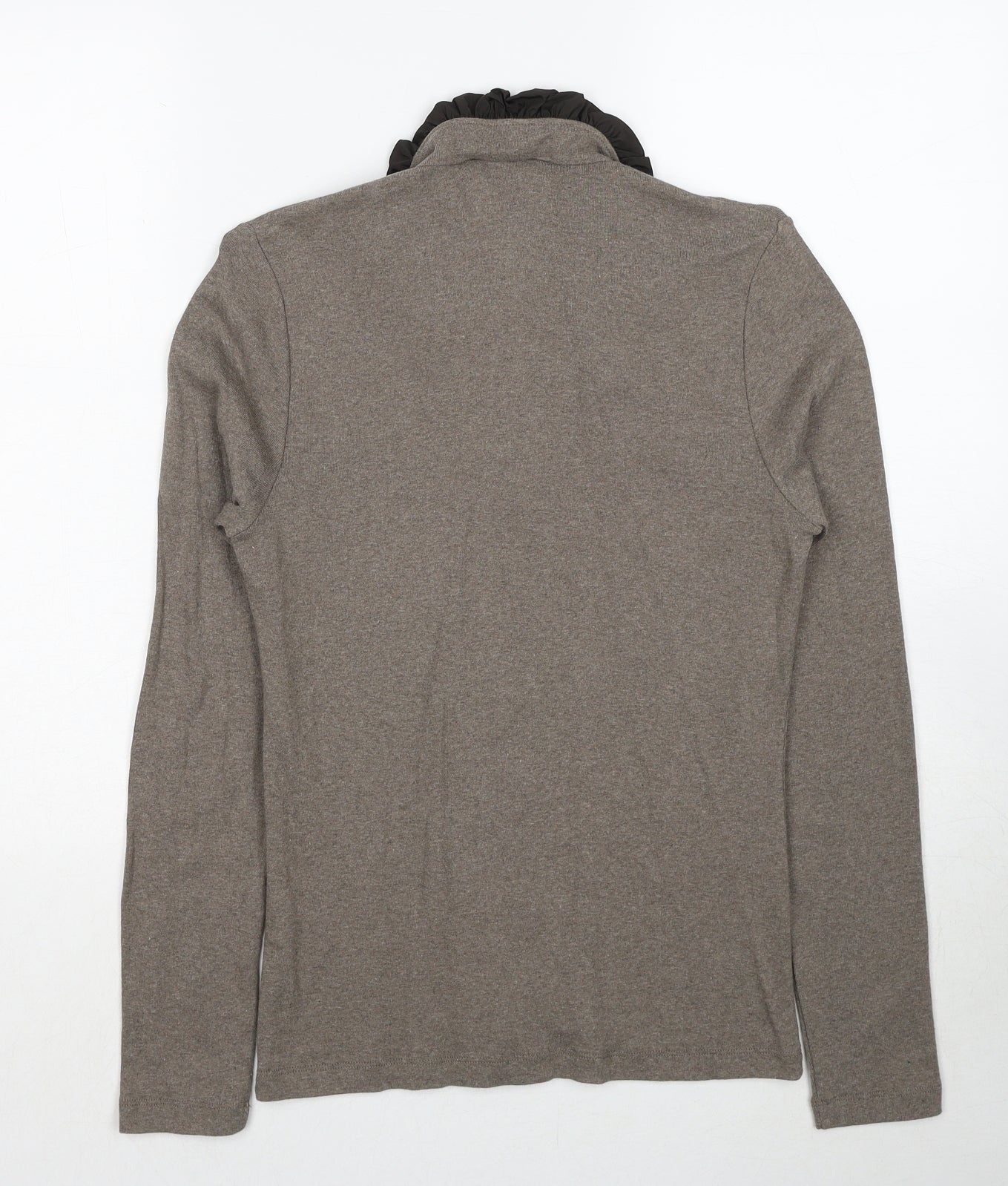 Belluna Womens Brown Collared Cotton Cardigan Jumper Size 4