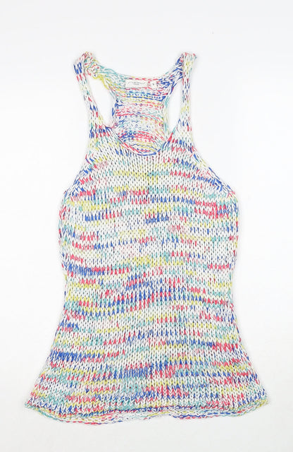 Womens UK Size S New Look Multicoloured Basic Tank