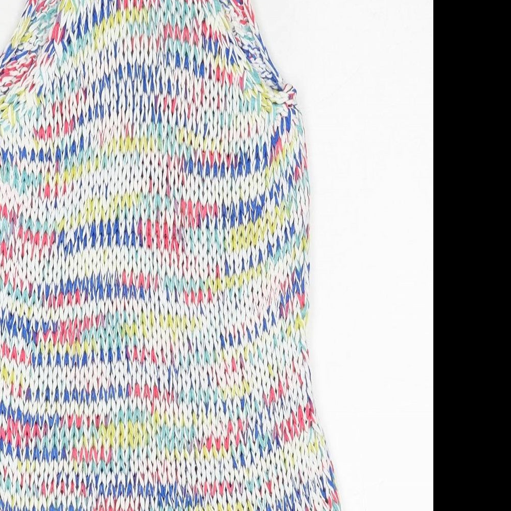 Womens UK Size S New Look Multicoloured Basic Tank