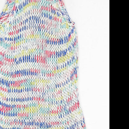 Womens UK Size S New Look Multicoloured Basic Tank