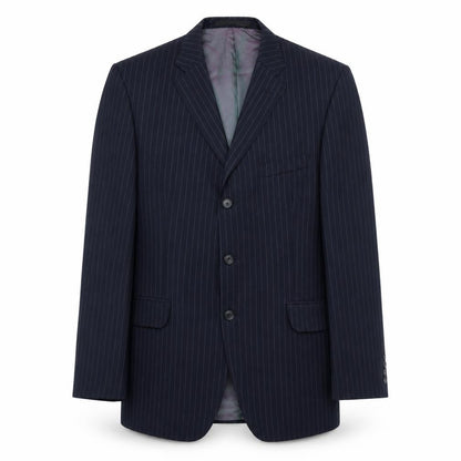 Marks and Spencer Mens Blue Striped Wool Jacket Suit Jacket Size 40 Regular