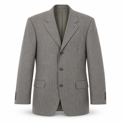 Tasso Ella Mens Grey Striped Wool Jacket Suit Jacket Size 40 Regular