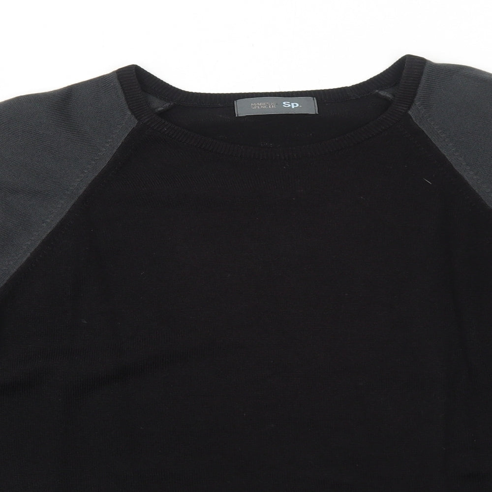 Womens UK Size L Marks and Spencer Black Pullover Jumper