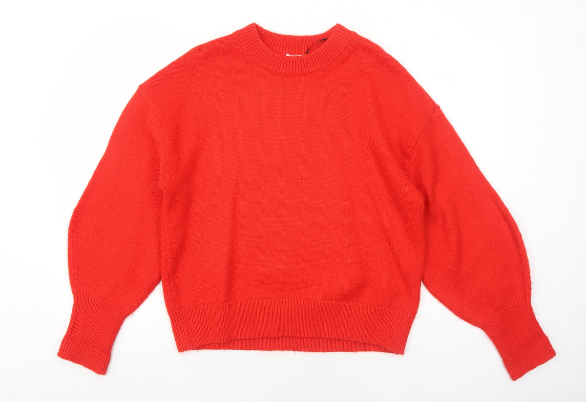 Womens UK Size M H&M Red Pullover Jumper
