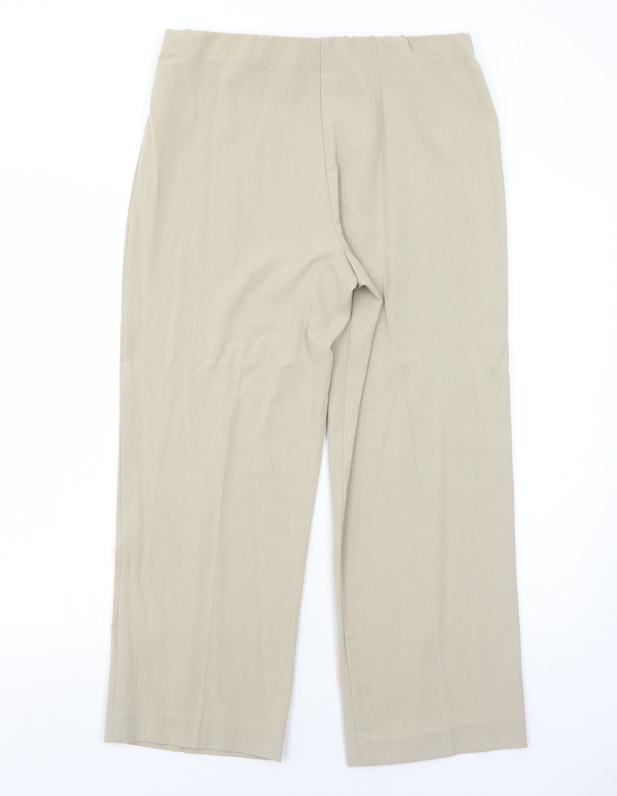 Autonomy Womens Beige Polyester Trousers Size 12 Regular