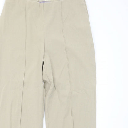 Autonomy Womens Beige Polyester Trousers Size 12 Regular