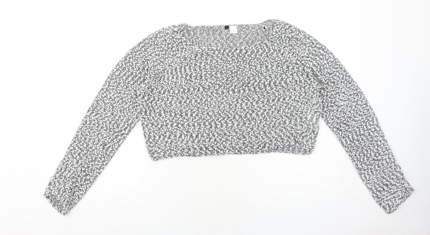 Womens UK Size L H&M White Pullover Jumper