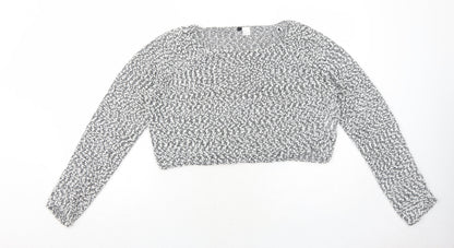 Womens UK Size L H&M White Pullover Jumper