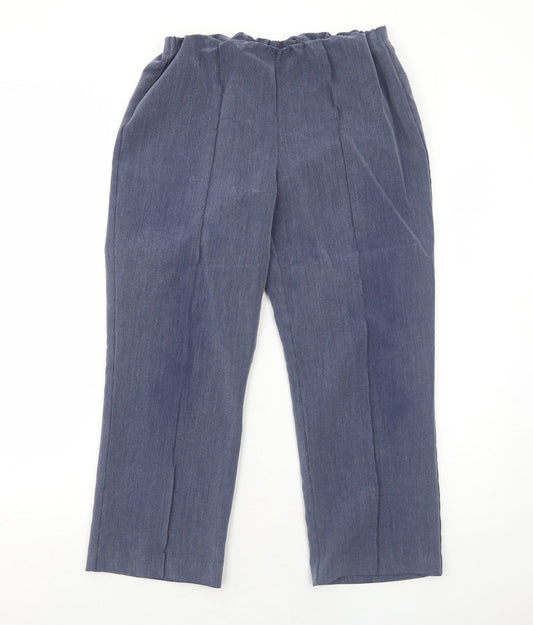 Bonmarché Womens Blue Polyester Trousers Size 12 Regular