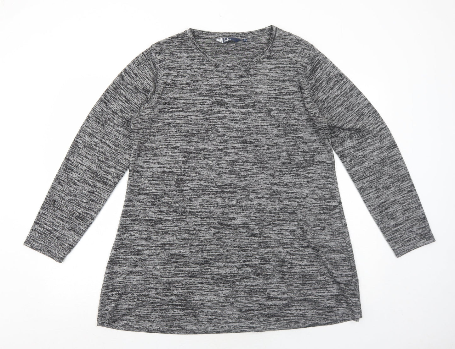 EWM Womens Grey Polyester Jumper Dress Size M Round Neck Pullover