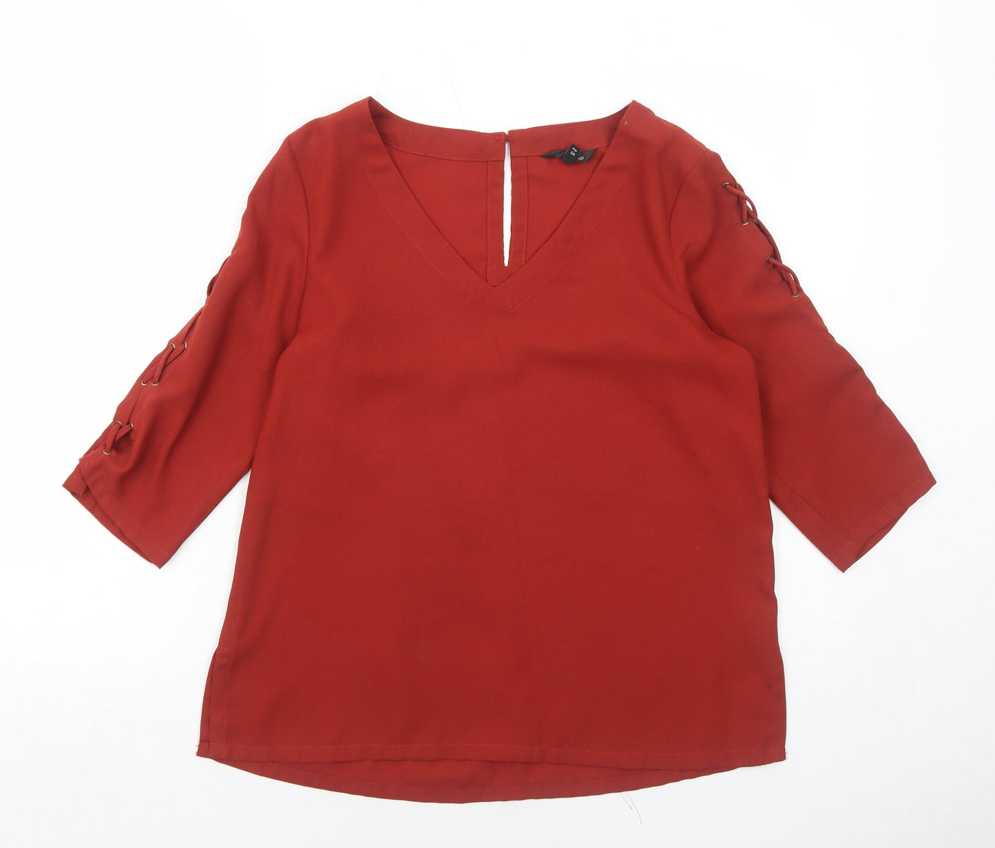Womens UK Size 8 River Island Orange Basic Blouse