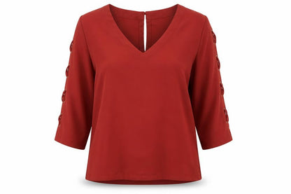 Womens UK Size 8 River Island Orange Basic Blouse