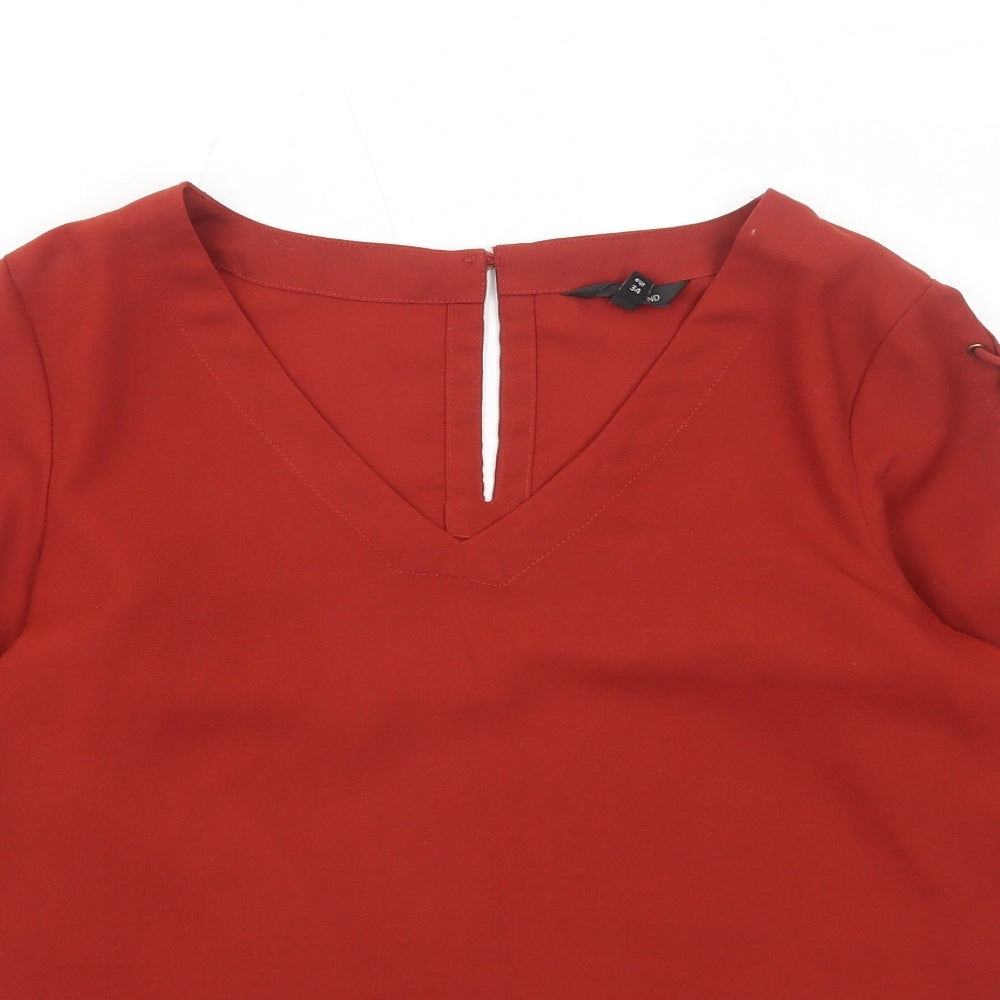 Womens UK Size 8 River Island Orange Basic Blouse