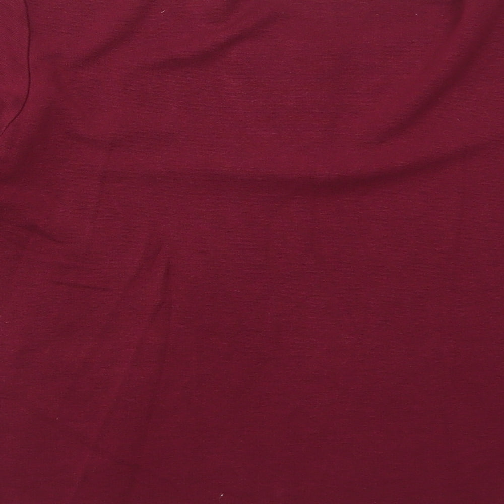 Womens UK Size 14 Just Elegance Red Basic T-Shirt