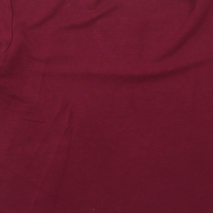 Womens UK Size 14 Just Elegance Red Basic T-Shirt