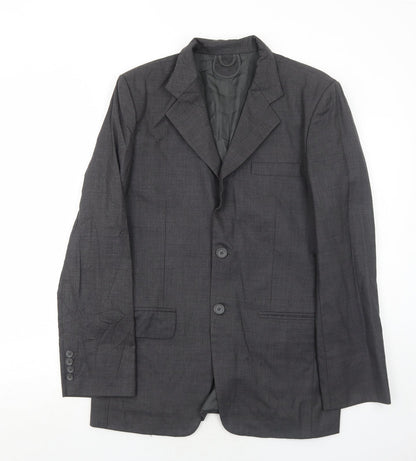 A Suit That Fits Mens Grey Polyester Jacket Suit Jacket Size 38 Regular