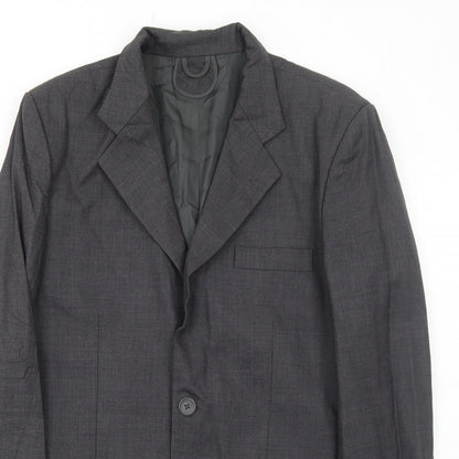 A Suit That Fits Mens Grey Polyester Jacket Suit Jacket Size 38 Regular