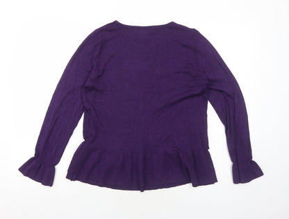 Womens UK Size 12 Wallis Purple Pullover Jumper