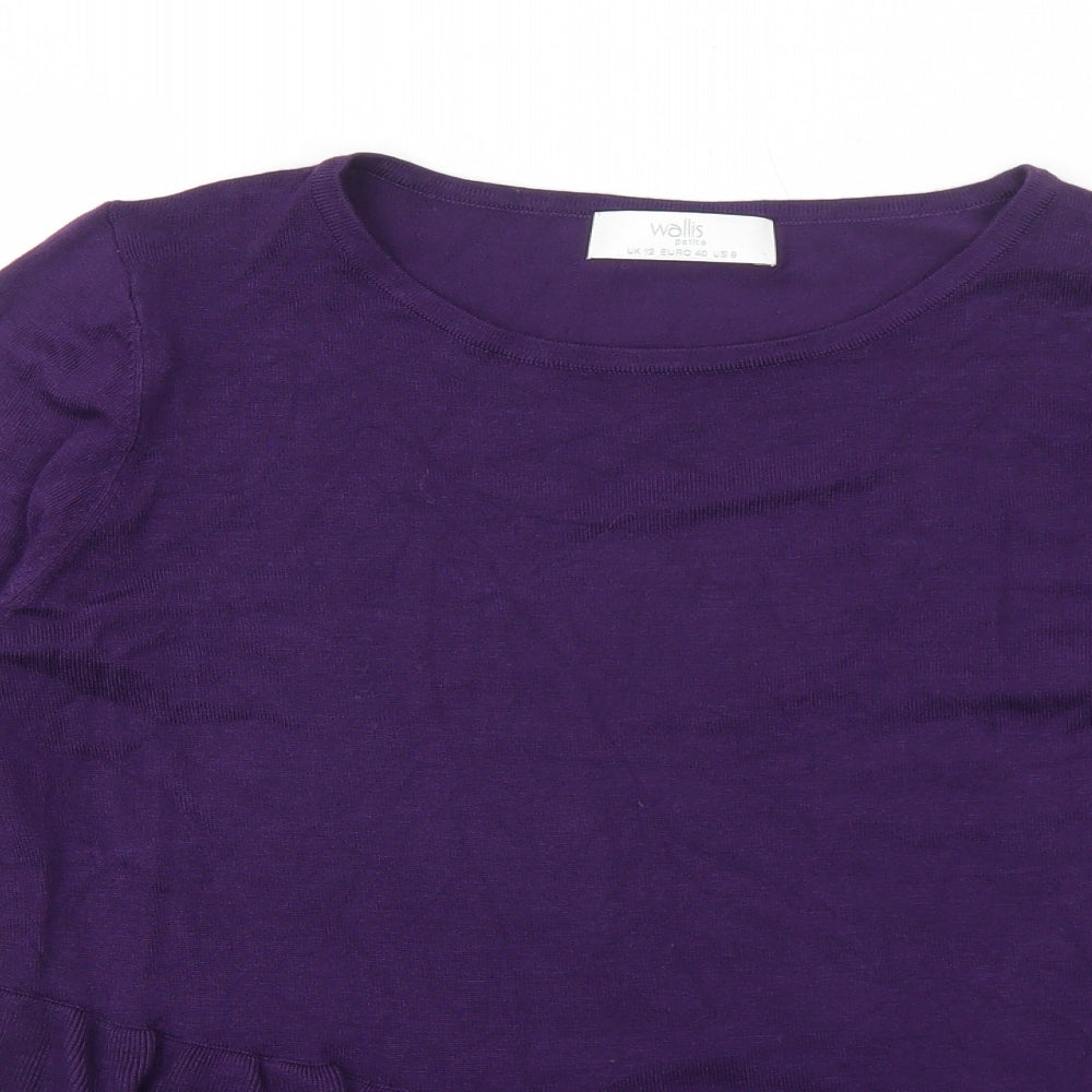 Womens UK Size 12 Wallis Purple Pullover Jumper