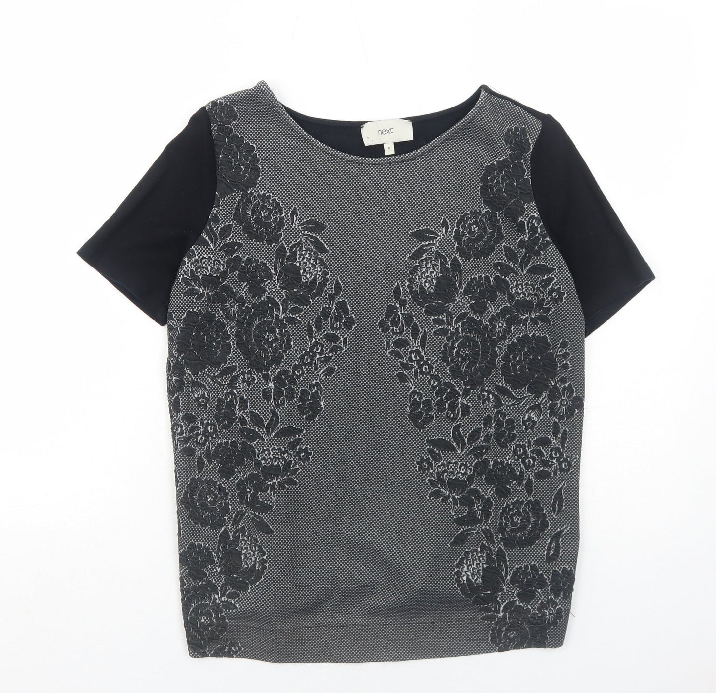 Womens UK Size 8 NEXT Black Basic T-Shirt