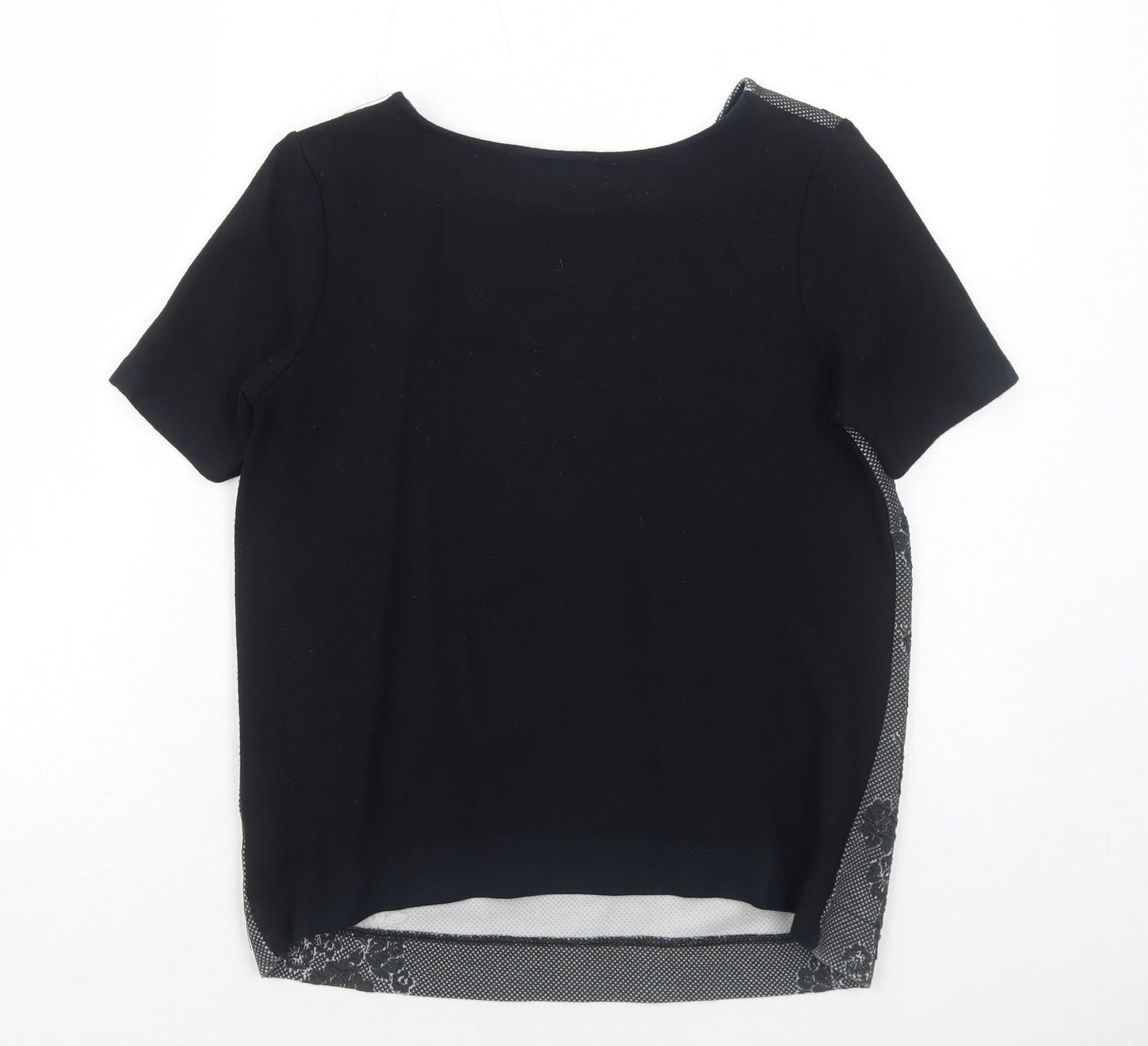 Womens UK Size 8 NEXT Black Basic T-Shirt