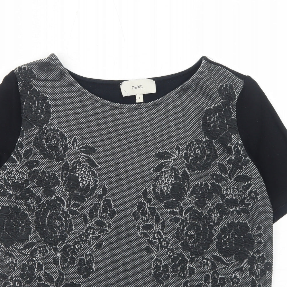 Womens UK Size 8 NEXT Black Basic T-Shirt