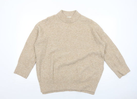 Womens UK Size XS H&M Beige Pullover Jumper