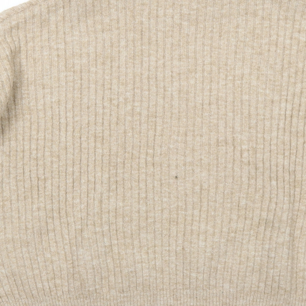 Womens UK Size XS H&M Beige Pullover Jumper