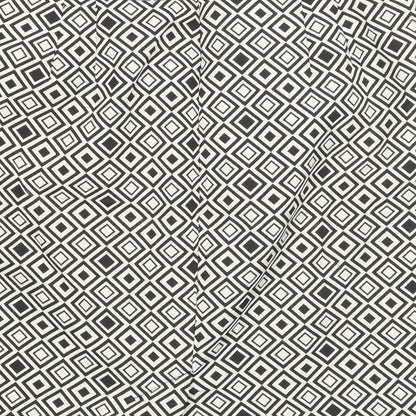 Marks and Spencer Womens Black Geometric Polyester A-Line Skirt Size 8 Zip