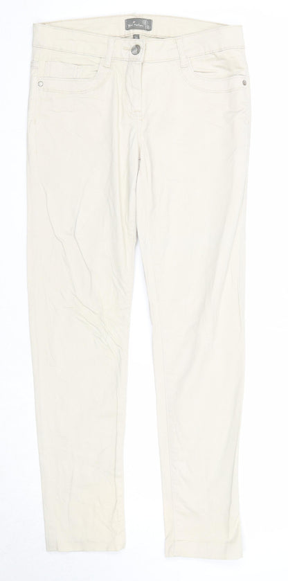 Womens UK Size 8 Blue Motion Regular Fit  Beige Trousers
