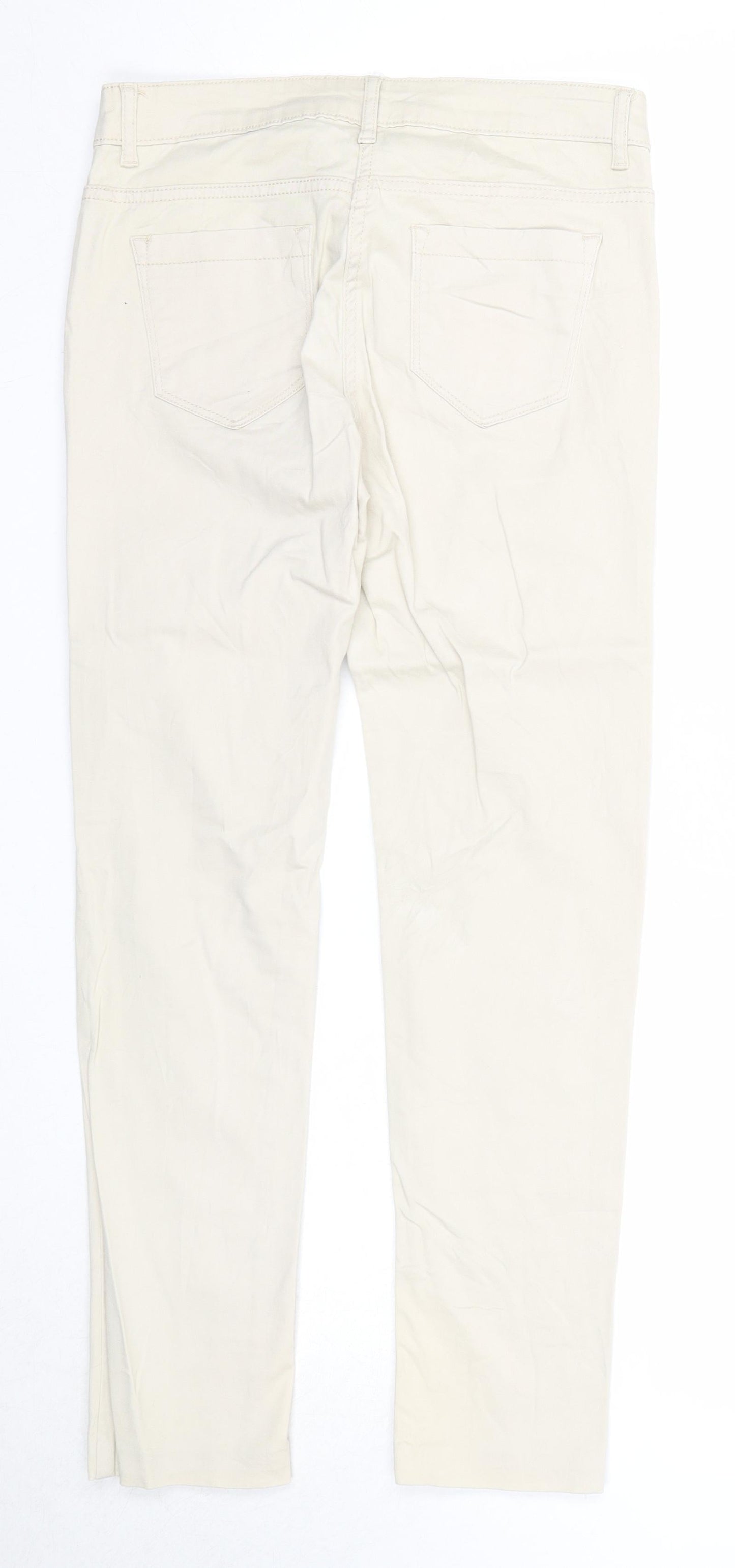Womens UK Size 8 Blue Motion Regular Fit  Beige Trousers