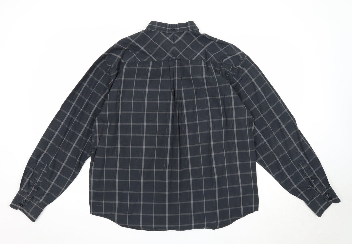 Mens UK Size L Cohesion Grey  Button-Up Long Sleeve Casual Shirt
