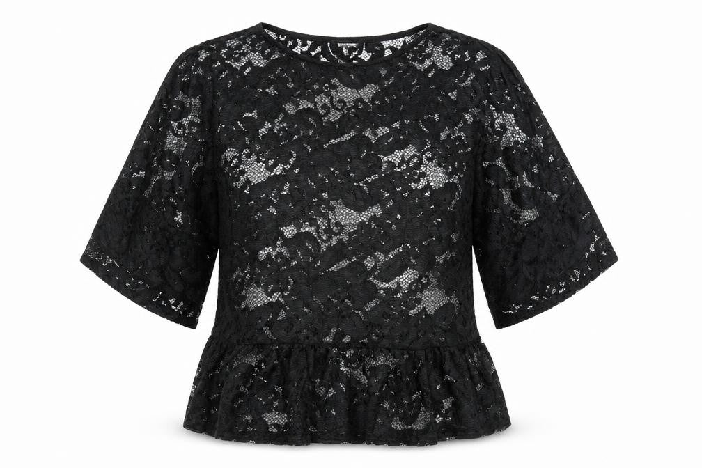 Womens UK Size 10 River Island Black Basic Blouse