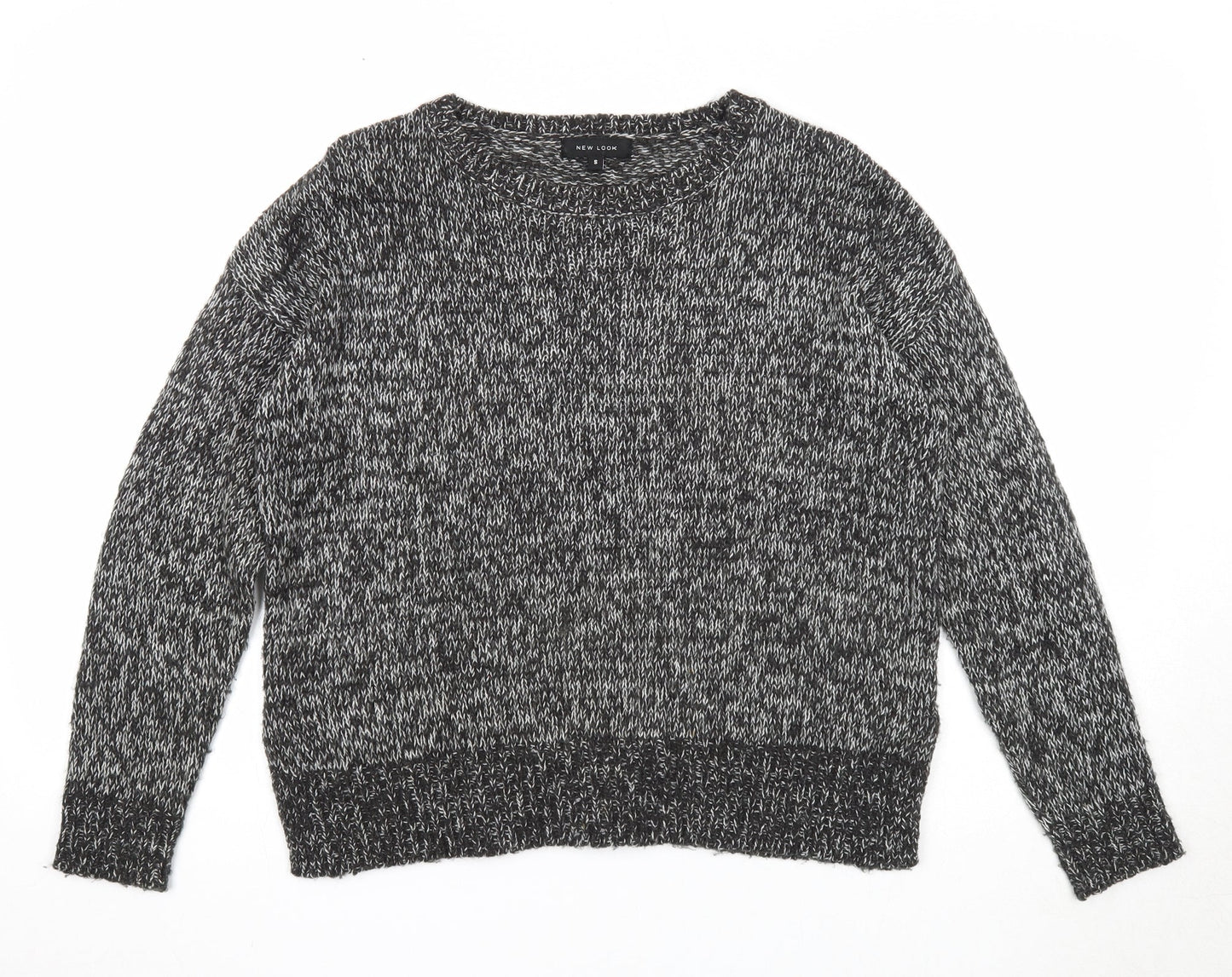 Womens UK Size S New Look Black Pullover Jumper